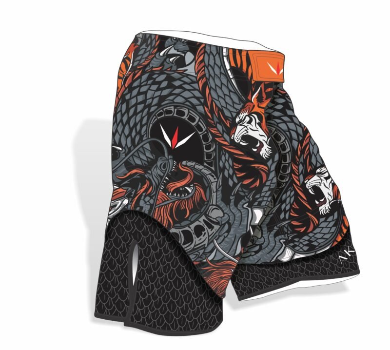 Black Yakuza Fighting Shorts